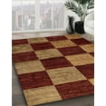 thumbnail image 2 of Ahgly Company Indoor Rectangle Abstract Chocolate Brown Checkered Area Rugs, 5' x 7', 2 of 6