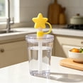 thumbnail image 5 of Dyegold Silicone Straw Cover Cap Set 6 Pack Cute Star Shaped Dustproof Reusable Straw Topper for Tumbler Cup Water Bottle Accessories Dishwasher Safe, 5 of 6