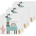 thumbnail image 3 of SKYSONIC Llama Washcloths Set of 2, Highly Absorbent Soft Cotton Fingertip Towels for Bathroom, Kitchen, Gym, Spa, Home Decor 12x12 Inch, 3 of 7