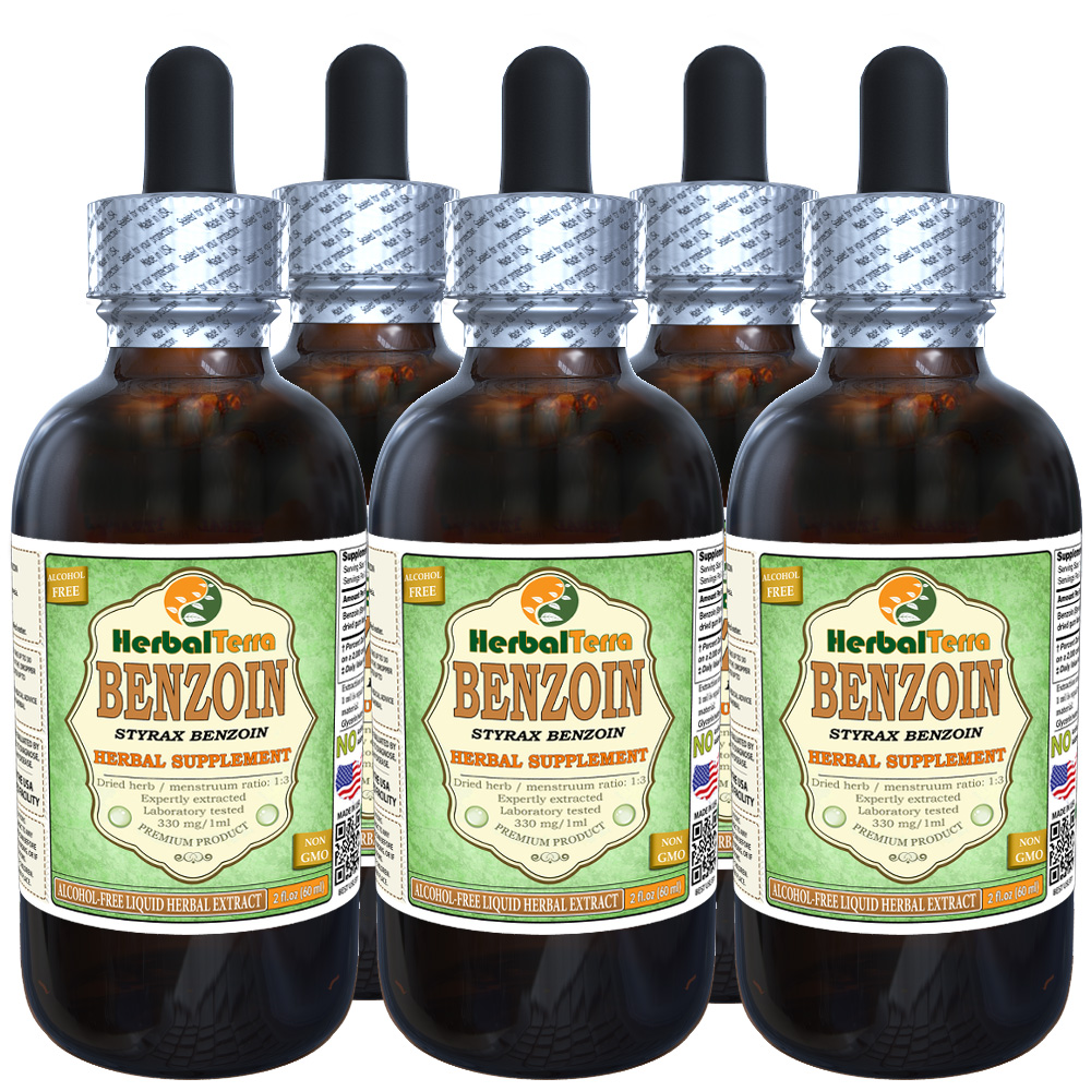 Benzoin (Styrax Benzoin) Glycerite, Powdered Gum AlcoholFREE Liquid