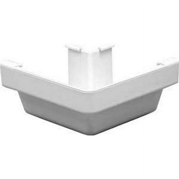 Gutter Outside Miter, K-Style, Traditional, Vinyl, White, 5-In. -M0503
