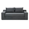 thumbnail image 6 of 73" Corduroy Deep Seat Single Sofa Bed, Foldable Sofa Bed with Pull-Out, Comfy Fabric Sleeper Couch with Storage for Small Spaces, Grey, 6 of 9