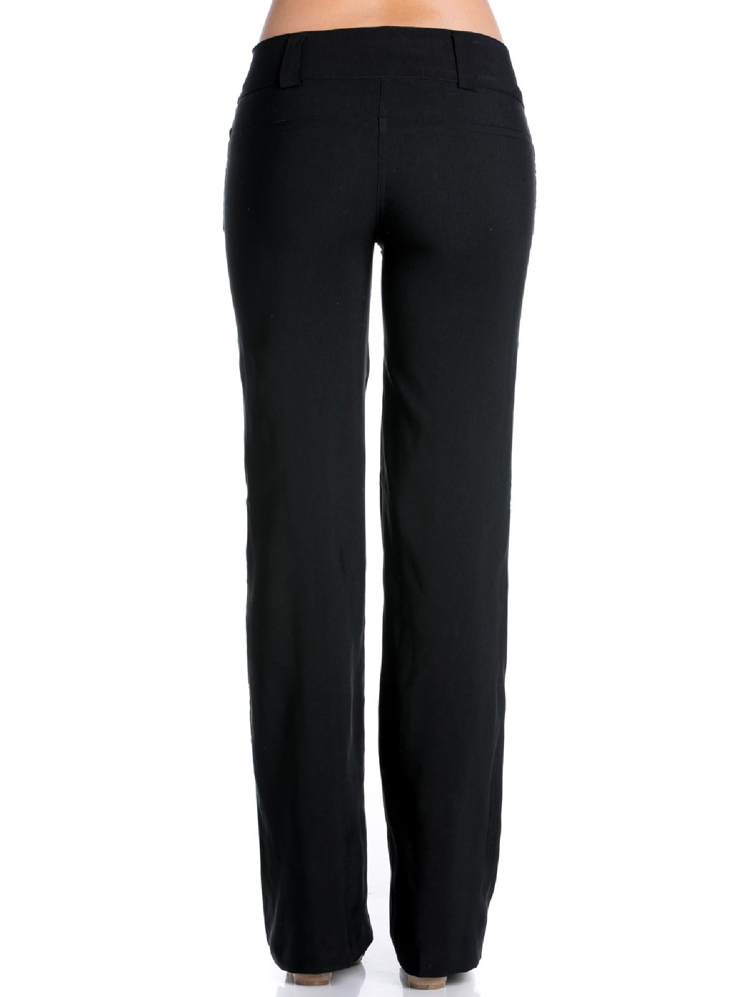 high waisted black bootcut trousers