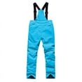 thumbnail image 4 of Kids Snow Bibs Girls Boys Ski Bib Pants Insulated Waterproof Winter Overalls Adjustable Quilted Snowboard Jumpsuits Sky Blue L, 4 of 4