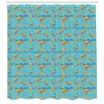thumbnail image 3 of Hermit Crab Shower Curtain, Bubbly Cartoon Illustration of Seashells and Crabs Underwater Items, Fabric Bathroom Set with Hooks, 69W X 75L Inches Long, Seafoam and Multicolor, by Ambesonne, 3 of 3