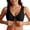 Black, variant on Women's Seamless Front Closure Wireless Full Coverage Bra White XL