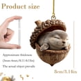 thumbnail image 3 of Christmas Resin Hanging Ornaments ，Cute Forest Animal Ornaments 2D Funny Woodland Wildlife Tree Ornaments for Xmas Tree Decorations Fall Holiday Indoor Party Decor, 3 of 9
