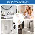 thumbnail image 6 of Hands Free Hair Dryer Holder,360°Adjustable Hose Swivel Arm with Super Strong Suction Cup,Lazy Man Hair Dryer Stand,Hair Dryer Organizer for Mirror and Tile Wall(White), 6 of 9