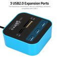 thumbnail image 4 of Lector de tarjetas convertidor de hub USB 2.0 multifuncional 7 en 1 con 3 USB 2.0, 4 of 4