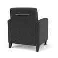 thumbnail image 3 of Siena Reception Guest Chair / Casters / Black Wood Legs / Black / Dark Gray, 3 of 5