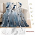 thumbnail image 5 of Teal Forest Birds Blanket Soft Cozy Warm Twin Blanket for Bed, Plush Fuzzy Flannel Fleece Blankets for Sofa, Modern Oil Painting Farmhouse Throw Blankets for Couch, Gifts for Men, 60"x80", 5 of 9