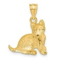 thumbnail image 3 of Finest Gold 14K Yellow Gold Cat Charm, 3 of 3