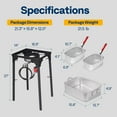 thumbnail image 2 of SPECSTAR Dual Basket Propane Deep Fryer and 54,000 BTU Cast Iron Burner Stand, 2 of 8