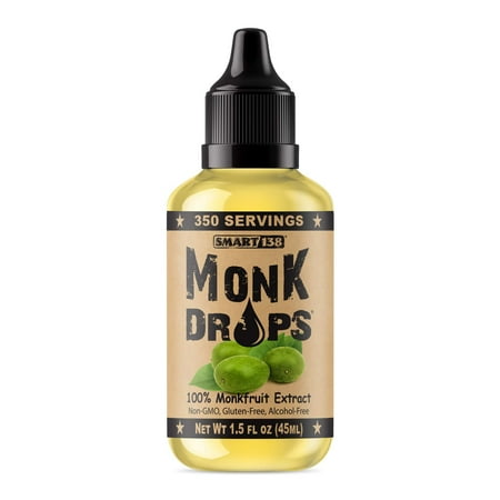 - Monk Drops - 100% Monkfruit Liquid Sweetener, Zero Glycemic, Zero Calories, Zero Sugar, No Added Water, Concentrated Monk Fruit (350 Servings) Original 1 Pack