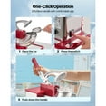 thumbnail image 6 of KFFKFF Commercial Ice Crusher 661LBS/H, 350W Electric Shaved Ice Machine with 4 Blades, 2000RPM Stainless Steel Design, Includes 11 Gal Ice Storage Box, Ideal for Homes, Restaurants, and Bars, Red, 6 of 9
