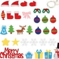 thumbnail image 1 of Árbol de Navidad de fieltro DIY Árbol de Navidad suave con adornos y cadena de luces, 1 of 8