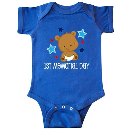 

Inktastic 1st Memorial Day Baby Bear Gift Baby Boy or Baby Girl Bodysuit