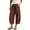 Brown, variant on Dress Pants for Women High Waist Wide Leg Palazzo Pants Plus Size Drawstring Weighted Work Trousers for Women Lounge Pants Fashion Clothing Beach Clothes 2026