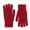 Red, variant on Wool Knitted Winter Gloves for Outdoor Activities and Touchscreen Use with Warm Insulation and Solid Design