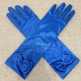 thumbnail image 2 of Bmisegm Solid Color Gloves for Girls Long Elbow Length with Bow Detail Embellished Wrist Party Accessory Long Gloves BU2 One Size, 2 of 4
