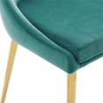 thumbnail image 5 of Home Square 2 Piece Modern Performance Velvet Dining Chair Set in Teal/Gold, 5 of 8