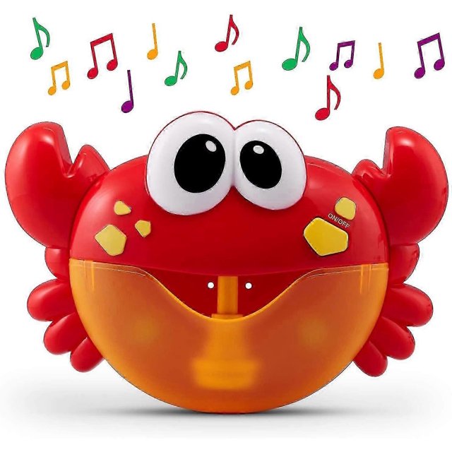 Crab Bath Toy. Bubble Bath Maker For The Bathtub , Blows Bubbles And Plays 24 Childrens Songs Baby, Toddler Kids Bath Toys Makes Great Gifts For Todd