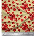 thumbnail image 1 of Soimoi Poly Georgette Fabric Raspberry,Strawberry & Cherry Fruits Print Sewing Fabric Yard 42 Inch Wide, 1 of 3