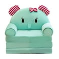 thumbnail image 3 of (Without Liner Filling) Plertrvy Clearance Cartoon Baby Children'S Three-Layer Foldable Two-In-One Sofa Lazy Chair Stool (Without Liner Filling) Cartoon Elephant A, Plush Seats, 3 of 4