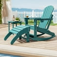 thumbnail image 4 of Weather-Resistant HDPE Adirondack Ottoman Footrest,Durable Resin Easy-Clean Sturdy Footrest for Porch Poolside Lawn Backyard, 4 of 7