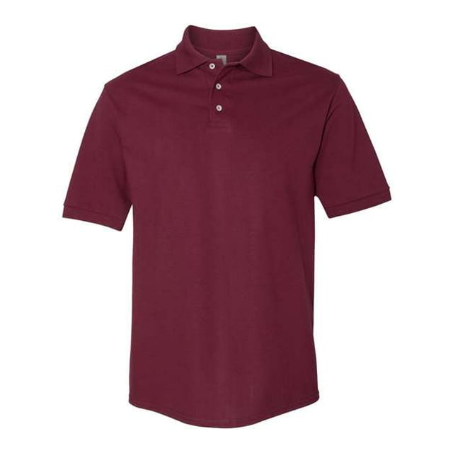 Jerzees Adulto 6.5 oz. Piqué de algodón 100 % hilado en anillos de primera calidad. Polo XL Granate Jerzees 443M