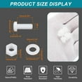 thumbnail image 2 of Uxcell 15 Set M6x15mm Nylon Plastic Cross Round Head Screw Phillips Bolts Hex Nuts Flat Washers Assortment Kit, Metric Full Thread Bolt Fasteners for DIY Machine Assembly, White, 2 of 7