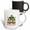Multicolor, variant on 3drose, Let Is Fiesta. Green, Yellow, Text, Sombrero, Cactus, Pepper. Gift, 11oz Two-tone Red Mug