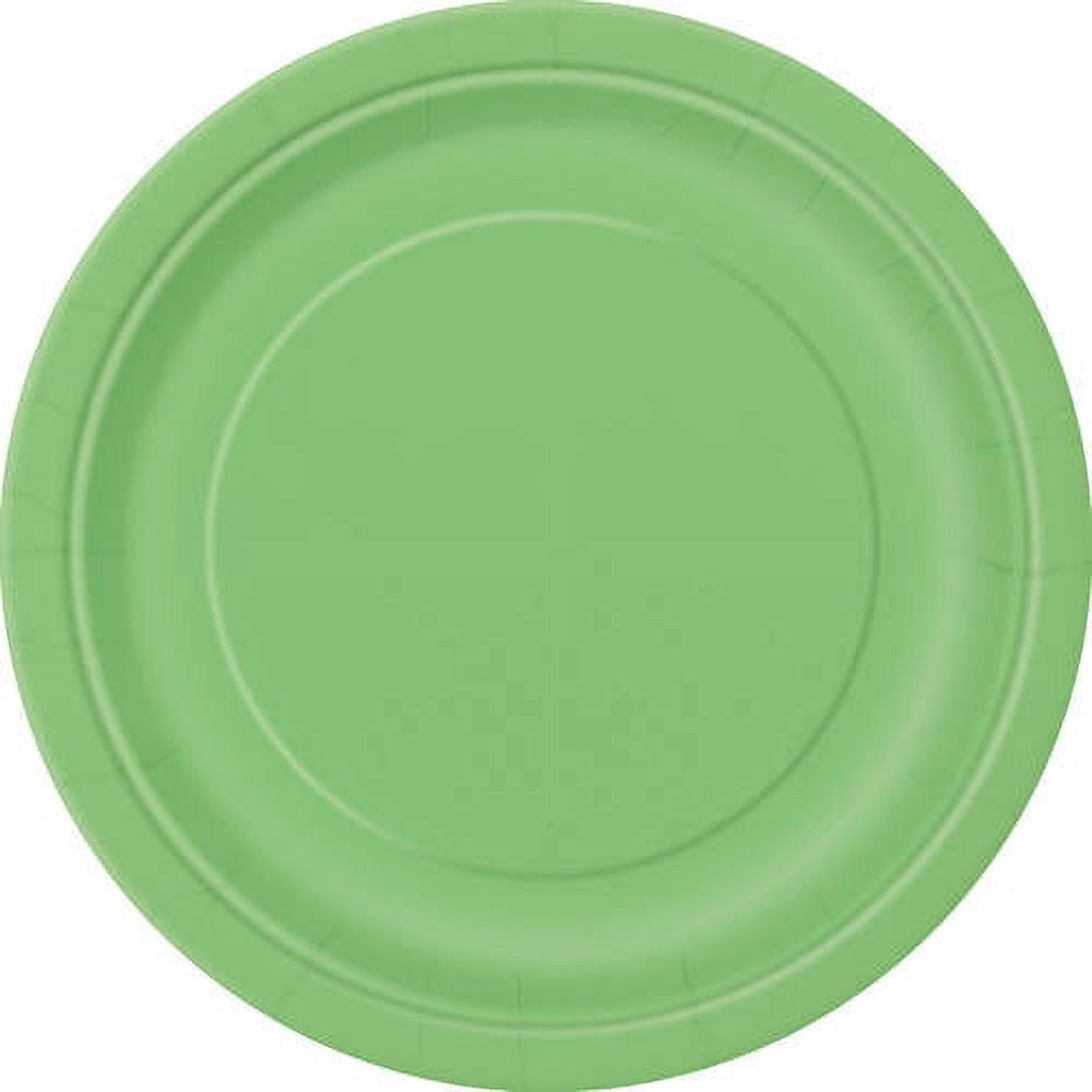 7" Paper Dessert Plates, Lime Green, 70ct