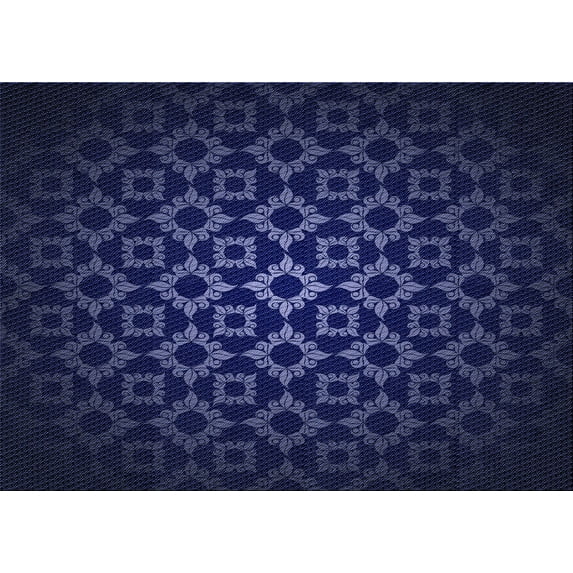 Ahgly Company Indoor Rectangle Patterned Deep Periwinkle Purple Area Rugs, 3' x 5'