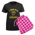 thumbnail image 5 of CafePress - I Stand With Ukraine Women's Dark Pajamas - Women's Short Sleeve Print T-Shirt and Pants Dark Cotton Pajama Set, 5 of 7