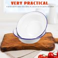thumbnail image 5 of Tineasur Household Enamelware Soup Bowls White 2Pcs, 5 of 8