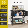 thumbnail image 5 of SuperDeal 29 Gallon Aquarium Stand with Cabinet Long Fish Tank Stand with Power Outlets Black, 5 of 11