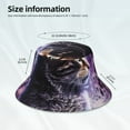 thumbnail image 3 of Balery Purple Moon Cat Sombreros para el sol para hombre y mujer, sombrero de pescador con UPF 50+, 3 of 6