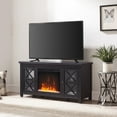 thumbnail image 2 of Evelyn&Zoe Colton Rectangular TV Stand with Crystal Fireplace for TV's up to 55", Charcoal Gray, 2 of 9