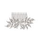thumbnail image 1 of Zhuge Horquillas para el pelo de boda con flores para novias, peinetas con perlas de cristal,joyas con diamantes de imitación para novias, damas de honor y mujeres (plateado C), 1 of 4
