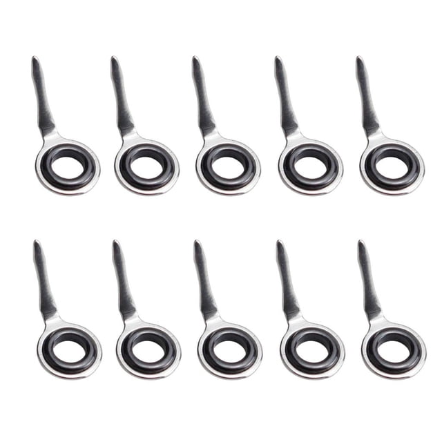 10 Piezas de Guías de Caña de Inoxidable Shamjiam para Reparación 3# 4# 5# 6# 7# 8# 10#