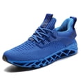 thumbnail image 2 of Men Sport Running Sneakers Tennis Athletic Walking Shoes Light Blue Size 10 Mesh Fashion Casual Gym Runner Jogging Trainers, 2 of 7