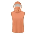 thumbnail image 4 of DDAPJ pyju Mens Hooded Tank Tops UPF 50+ Sun Protection Hoodies Sleeveless Athletic Hoodie with Face Mask Rebajas Hoy Liquidación Orange M, 4 of 9