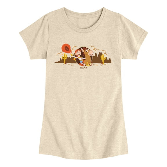 Toy Story 5 - Jessie and Bullseye - Youth Girls Fitted Short Sleeve T-Shirt
