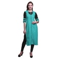 thumbnail image 1 of Bimba Kurti Droit Imprimé Décontracté Manches 3/4 Robe Longue Kurta pour Femmes, 1 of 6