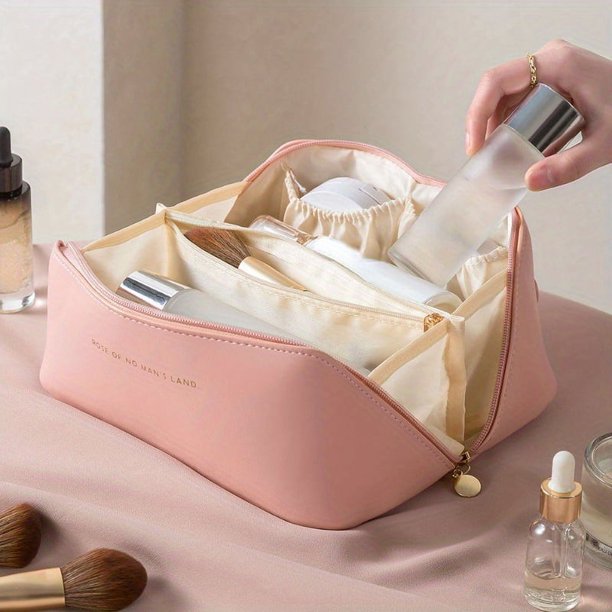 Portable Large-capacity Cosmetic Bag, Simple Toiletry Wash Bag Fo Travel, Lightweight Makeup Bag