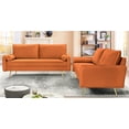 thumbnail image 4 of Uspridefurniture Villeda Velvet 2 PCS Living Room Set, Sofa & Loveseat,Orange, 4 of 5