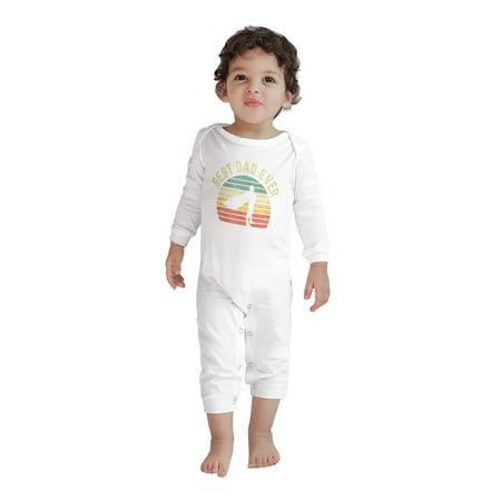 

Best Dad Ever Baby Crawler Boy Girl Rompers Bodysuit Long Sleeve Jumpsuit Playsuit One Piece Outfit Clothes
