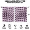 thumbnail image 2 of Blackout Kids Curtains,Purple Butterfly Heart Pattern Childrens Insulated Curtains Set Of 2,Bedroom Essentials,Toddler Room Decor 52"x63", 2 of 5