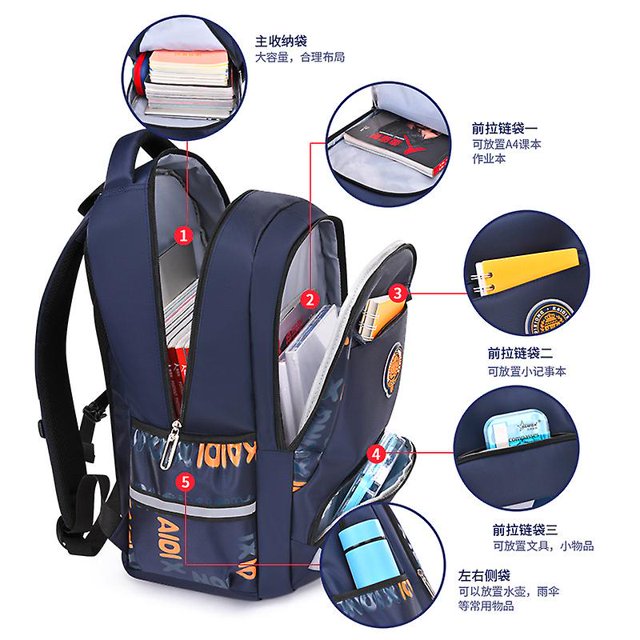 Mochila para ni?os, mochilas escolares para ni?os de primaria, Mochila ortopédica grande, Mochila impermeable, Mochila grande para libros ZefeiWu 8390605338359